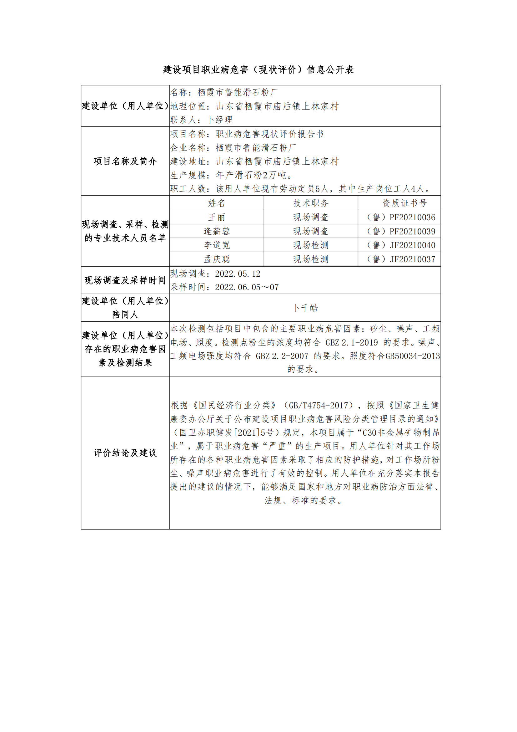 建設項目職業病危害（現狀評價）信息公開表_魯能.png